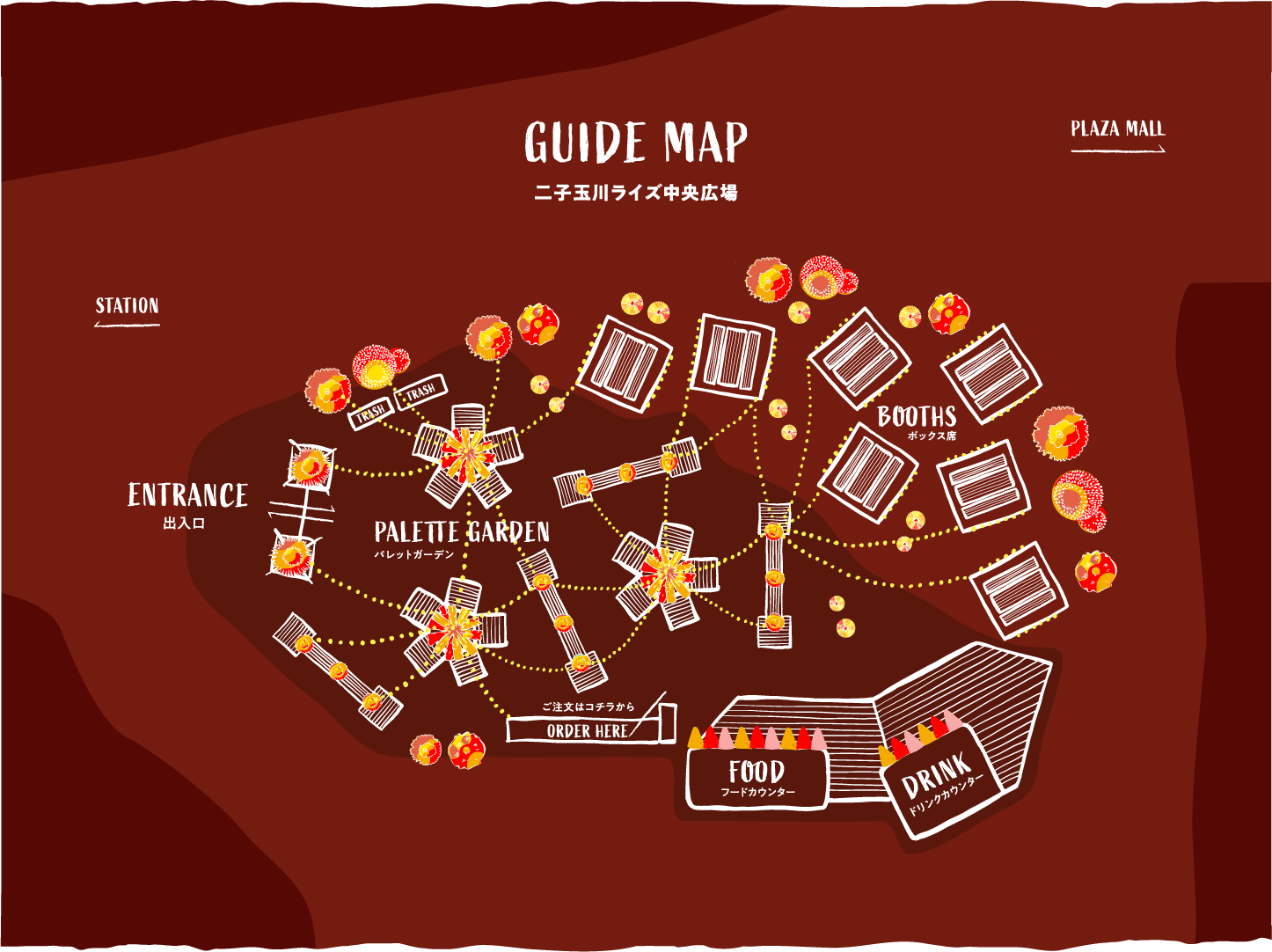 GUIDE MAP 二子玉川ライズ中央広場