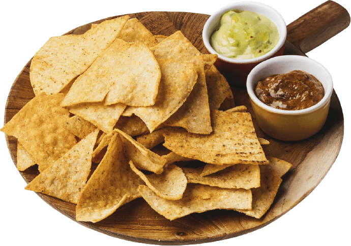 トルティーヤチップスワカモレ＆チリコンカン