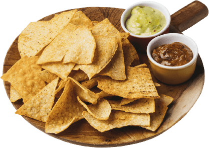 トルティーヤチップスワカモレ＆チリコンカン